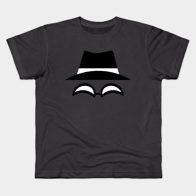 Incognito mode Kids T-Shirt by NaughtyFox